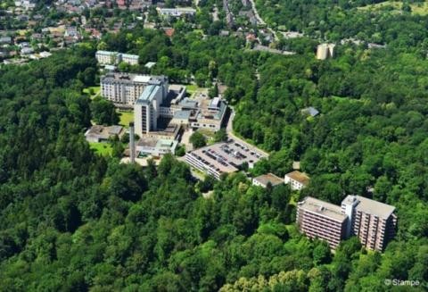 Luftaufnahme vom Krankenhausareal