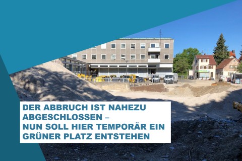Nun soll hier temporär ein grüner Platz entstehen