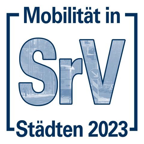 Logo des Forschungsprojekts "Mobilität in Städten - SrV 2023"