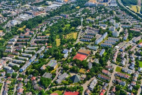 Luftbild des Goldbergs Sindelfingen