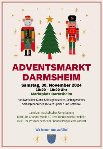 Plakat zum Adventsmarkt in Darmsheim