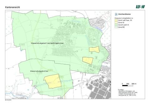 Wasserschutzgebiete Floschen und See Übersichtskarte mit den Wasserschutzgebieten Floschen und See