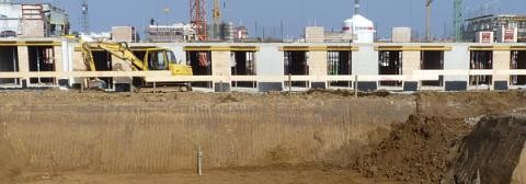 Baustelle Allmendäcker mit Bodenschichten